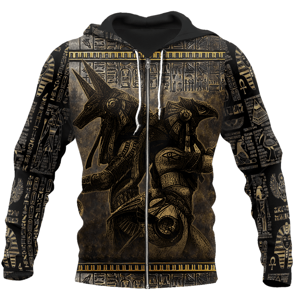 Anubis Ancient Egypt 3D All Over Printed Hoodie Clothes Owlsmatrix HOOD01NGA200721