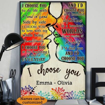 LGBT Pride Gift For LGBT To Do Life With Hand In Hand Lips Pride Personalized - Vertical Poster - Owl Ohh - Owl Ohh