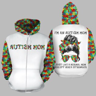 ON SALE I'm an autism mom, Just like a normal mom hoodie 3D