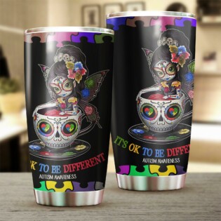 Autism Skull It's OK To Be Different - Tumbler - Owl Ohh - Owl Ohh