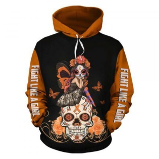 Skull Leukemia Cancer Awareness Hoodie