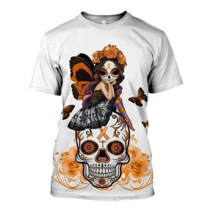 Skull Leukemia Cancer Awareness Hoodie
