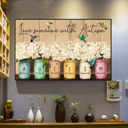 Autism God Say You Are Love Someone - Horizontal Poster - Owl Ohh - Owl Ohh