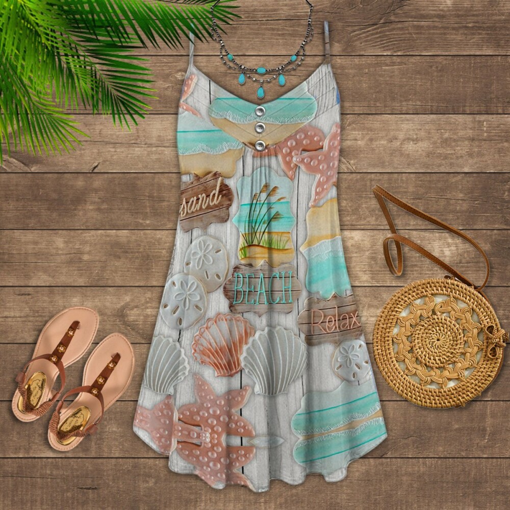 Beach With Colorful Seashell - Summer Dress - Owl Ohh - Owl Ohh