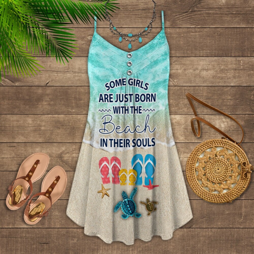 Beach Some Girls Are Just Born In The Beach In Their Souls - Summer Dress - Owl Ohh - Owl Ohh