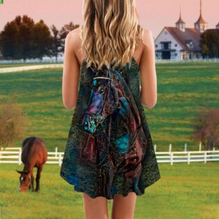 Horse Blue Pattern - Summer Dress - Owl Ohh - Owl Ohh