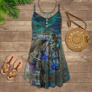 Horse Blue Pattern - Summer Dress - Owl Ohh - Owl Ohh
