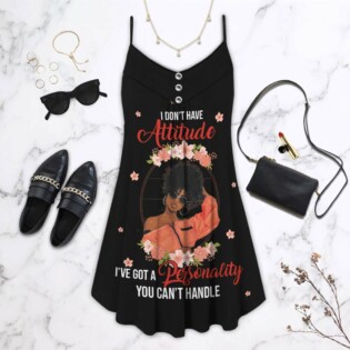 Black Women I Don't Have Attitude - Summer Dress - Owl Ohh - Owl Ohh
