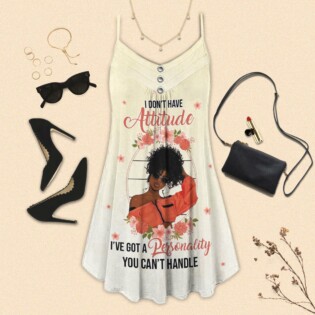 Black Women I Don't Have Attitude - Summer Dress - Owl Ohh - Owl Ohh