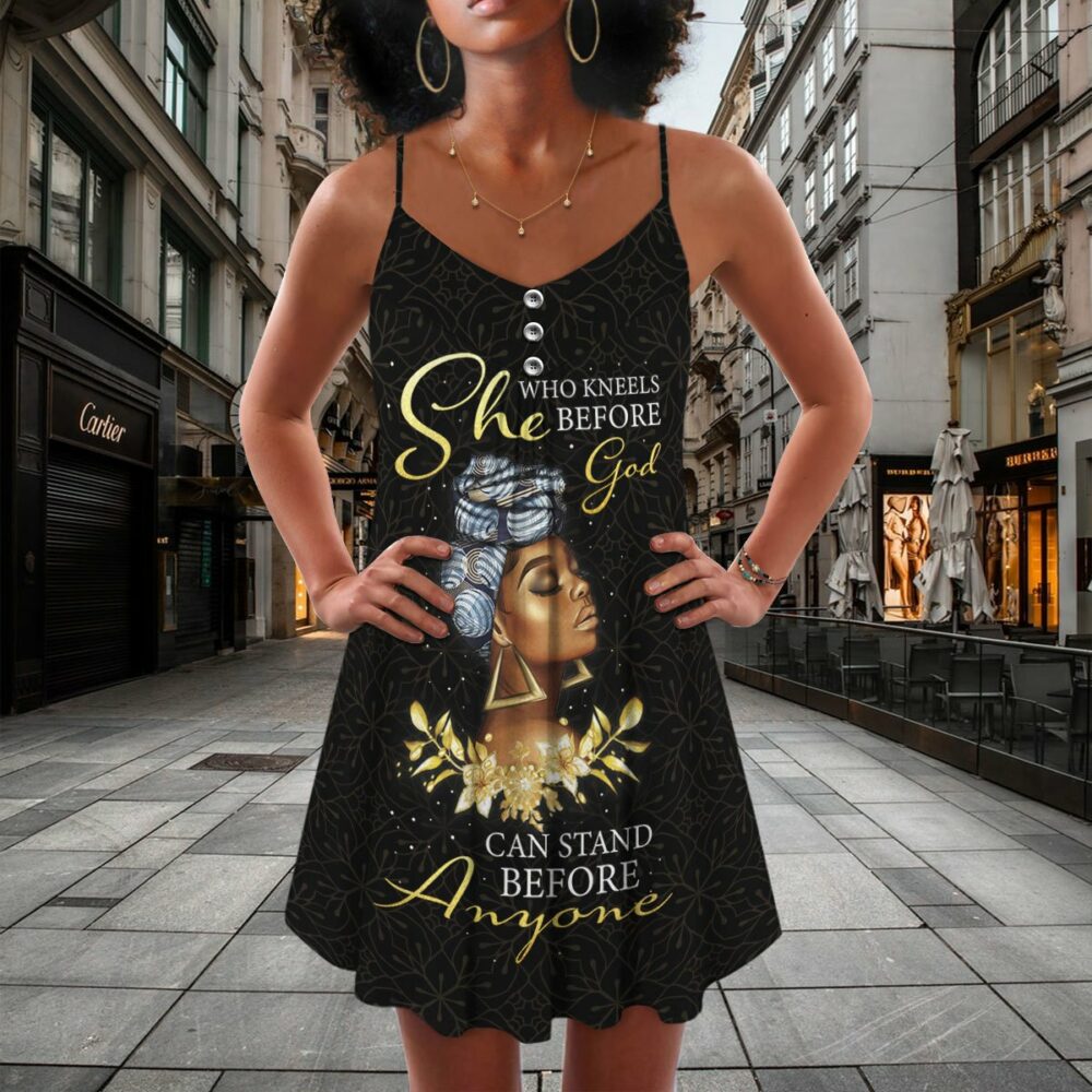 Black Women She Who Kneels Before God - Summer Dress - Owl Ohh - Owl Ohh