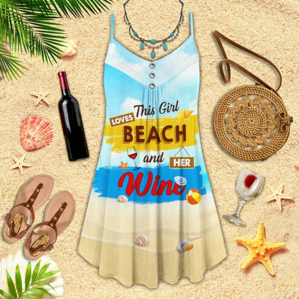 Beach And Her Wine Lover - Summer Dress - Owl Ohh - Owl Ohh