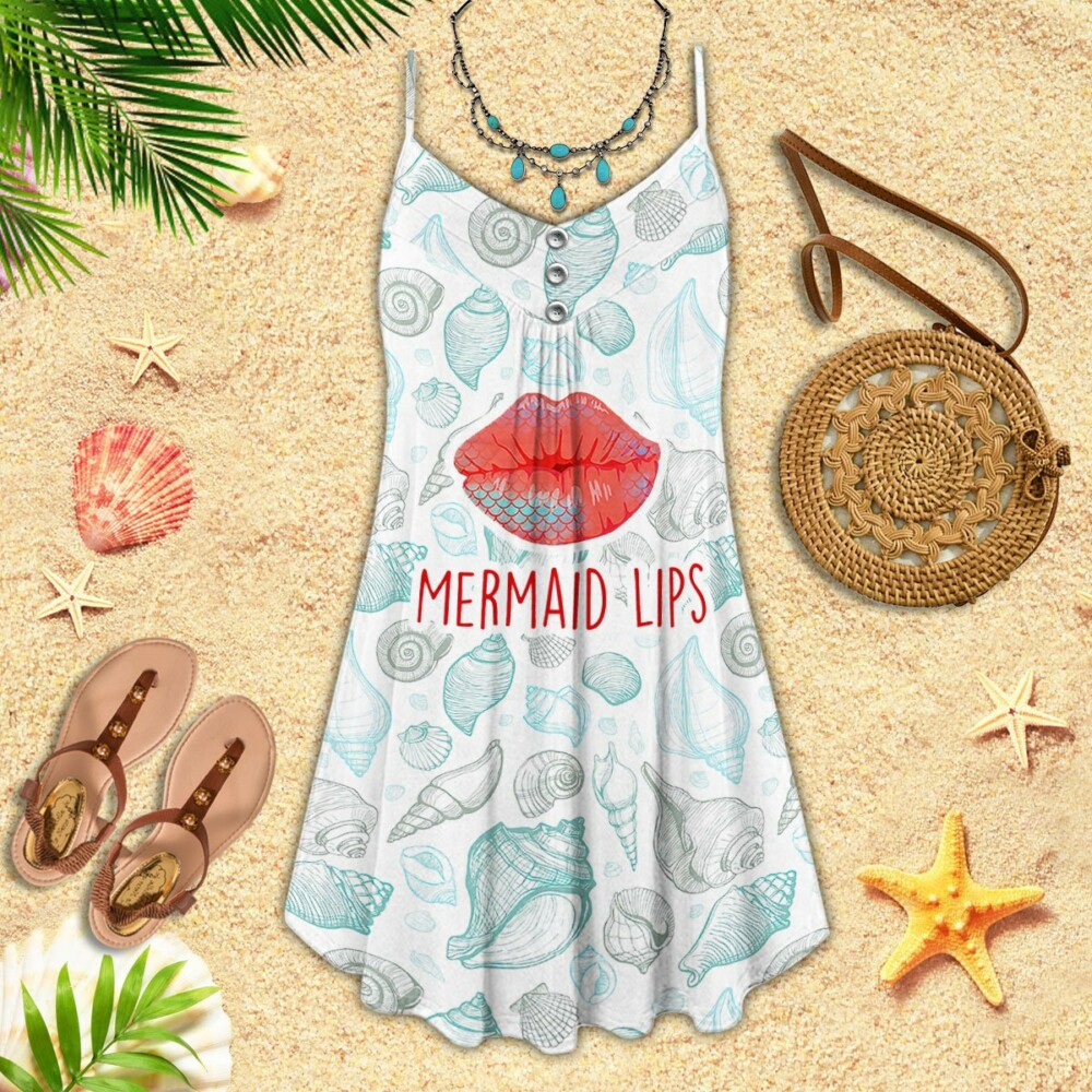 Mermaid Lips Summer Beach - Summer Dress - Owl Ohh - Owl Ohh