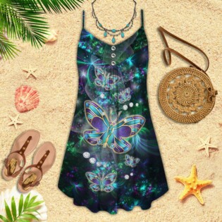 Butterfly Purple Butterfly Play All Night - Summer Dress - Owl Ohh - Owl Ohh