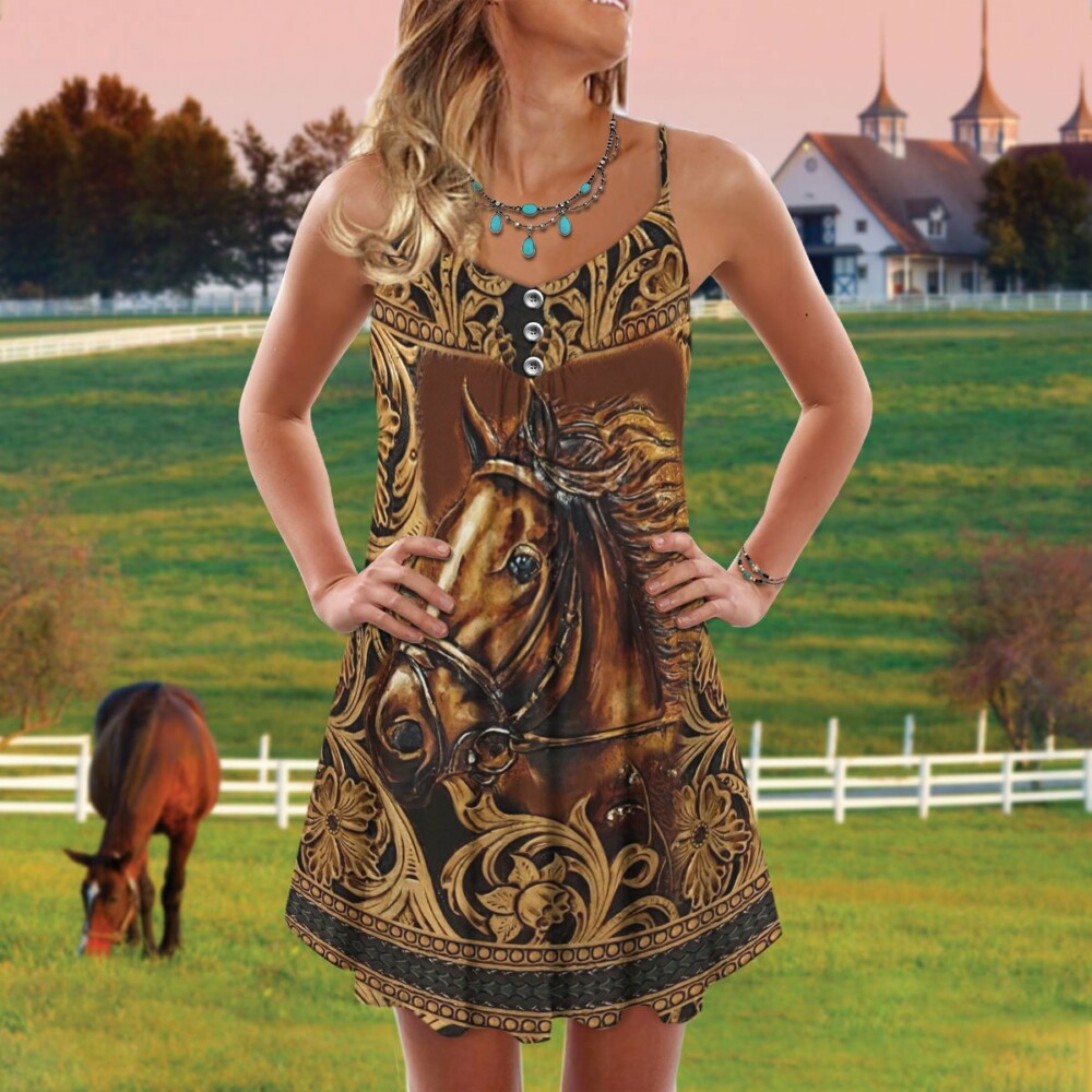 Horse Vintage Pattern - Summer Dress - Owl Ohh - Owl Ohh