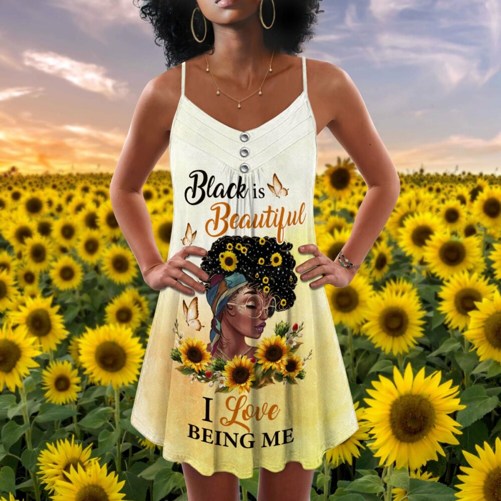 Beautiful Black Women I Love Being Me - Summer Dress - Owl Ohh - Owl Ohh