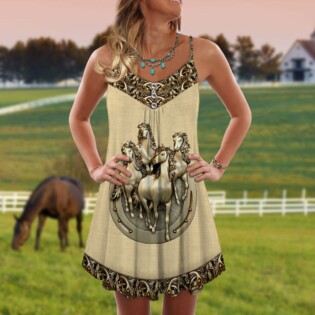 Horse Golden Pattern - Summer Dress - Owl Ohh - Owl Ohh