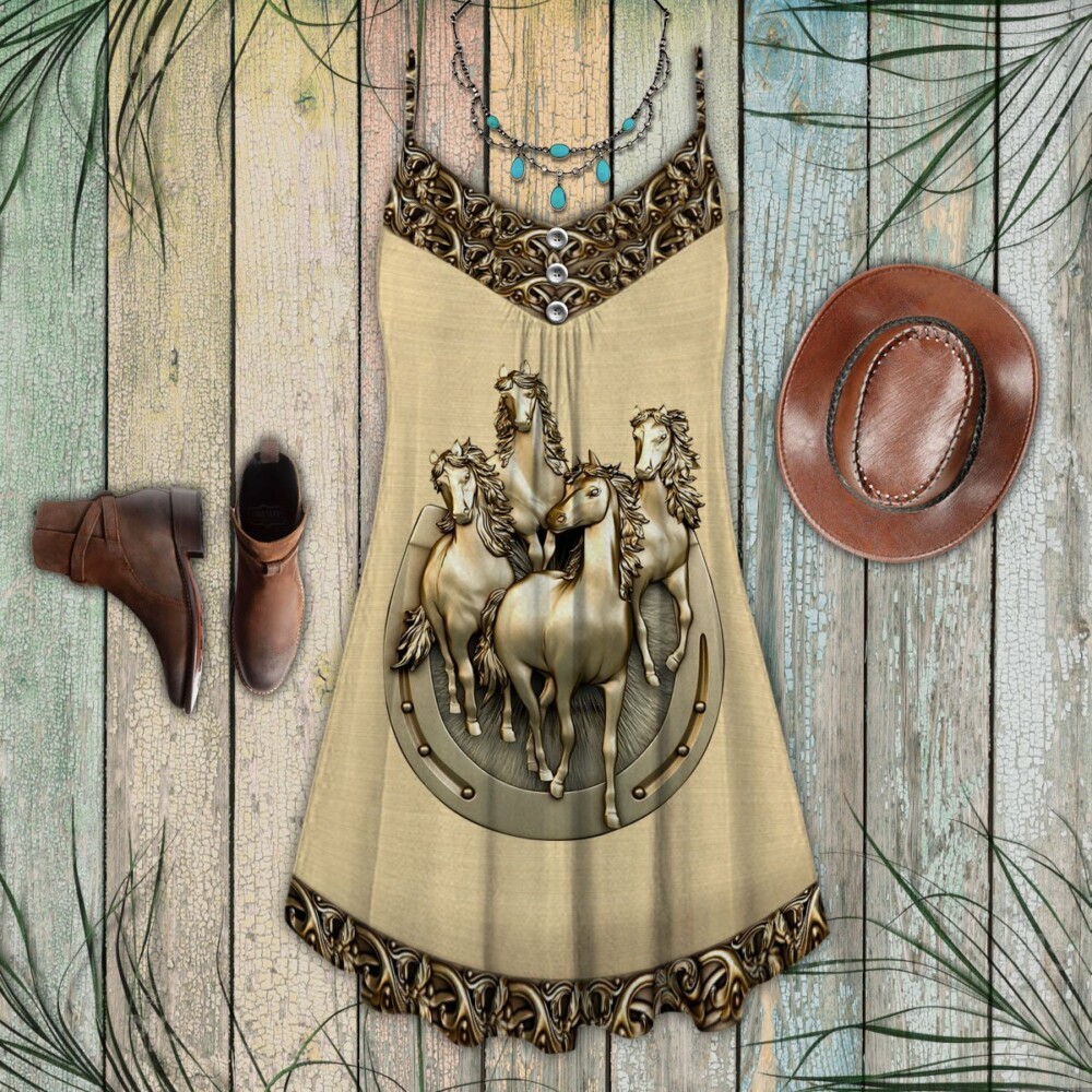 Horse Golden Pattern - Summer Dress - Owl Ohh - Owl Ohh