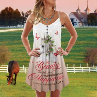 Horse Beauty With Butterfly - Summer Dress - Owl Ohh - Owl Ohh