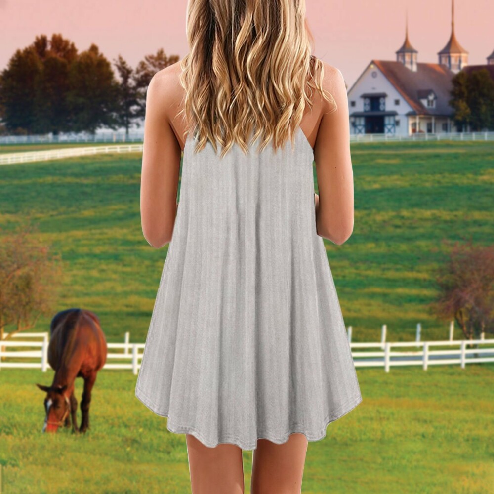 White Horse Faith Spaghetti Strap - Summer Dress - Owl Ohh - Owl Ohh
