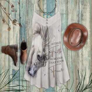 White Horse Faith Spaghetti Strap - Summer Dress - Owl Ohh - Owl Ohh