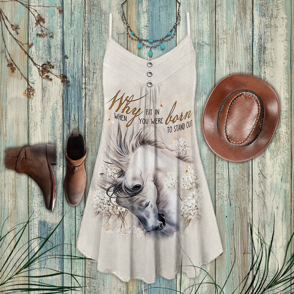 White Horse Stand Out - Summer Dress - Owl Ohh - Owl Ohh