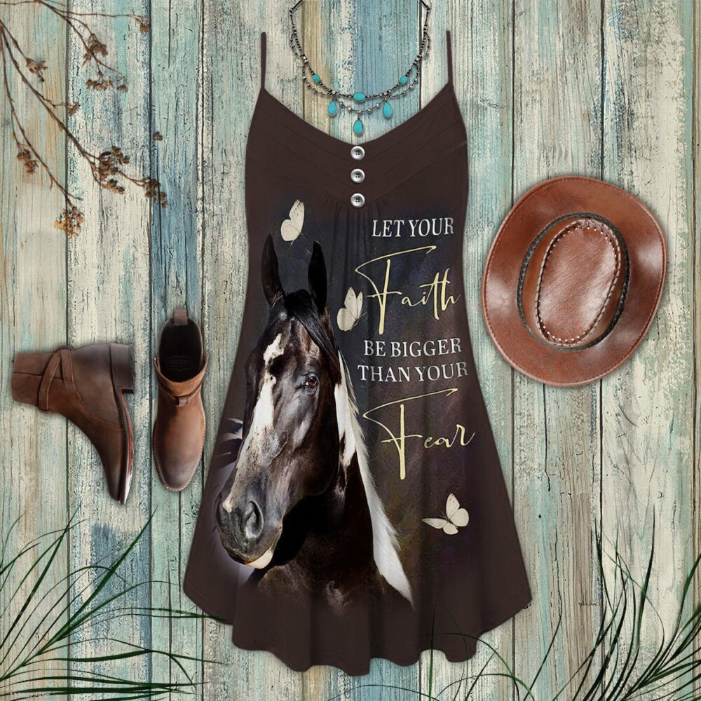 Black Horse Faith Be Bigger Than Your Fear - Summer Dress - Owl Ohh - Owl Ohh