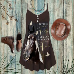 Black Horse Faith Be Bigger Than Your Fear - Summer Dress - Owl Ohh - Owl Ohh