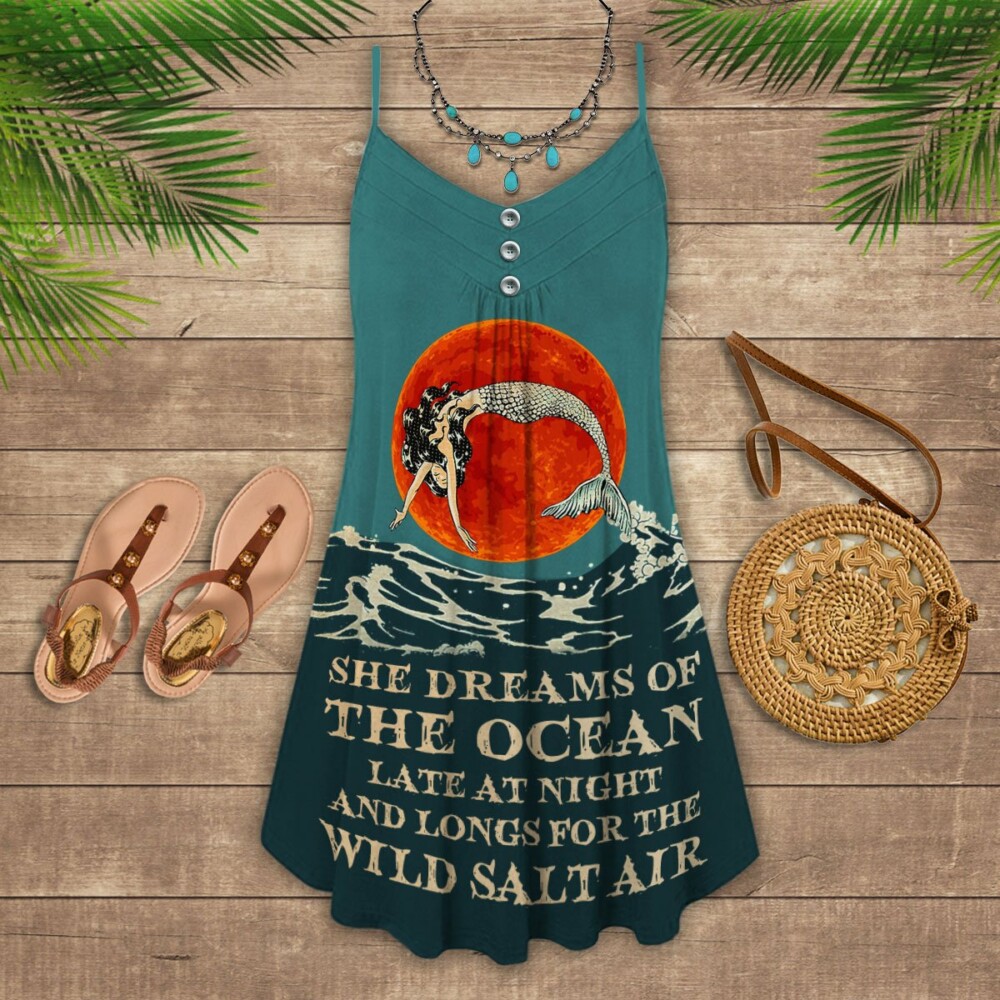 Mermaid Ocean Dream Late At Night - Summer Dress - Owl Ohh - Owl Ohh