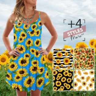 Sunflower Pattern Beautiful Style - Summer Dress - Owl Ohh - Owl Ohh