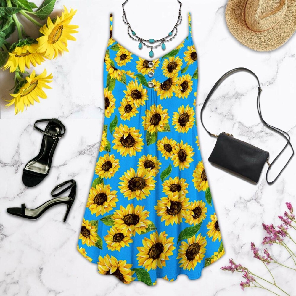 Sunflower Pattern Beautiful Style - Summer Dress - Owl Ohh - Owl Ohh