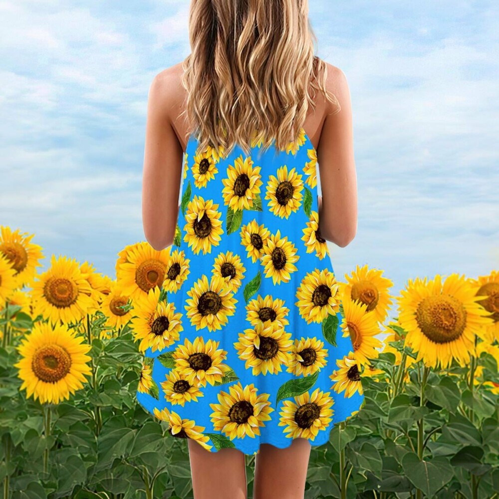 Sunflower Pattern Beautiful Style - Summer Dress - Owl Ohh - Owl Ohh