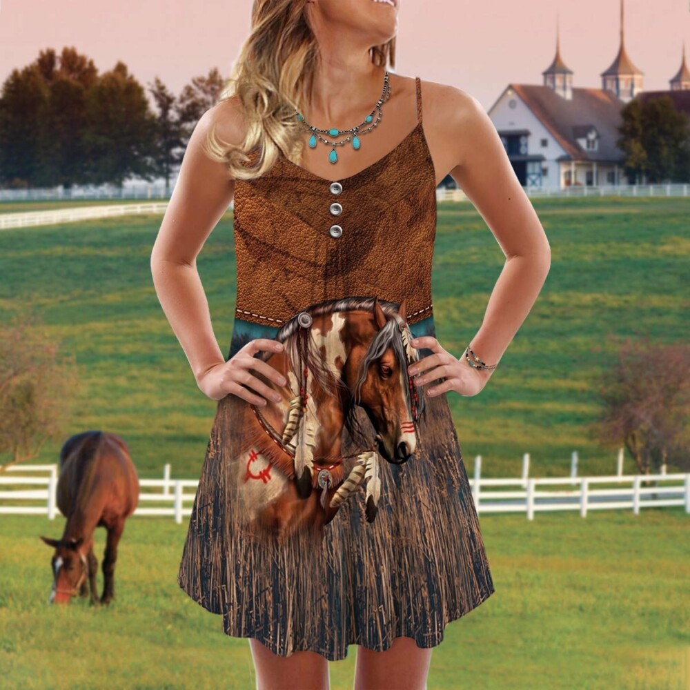 Horse Cool Leather Style - Summer Dress - Owl Ohh - Owl Ohh