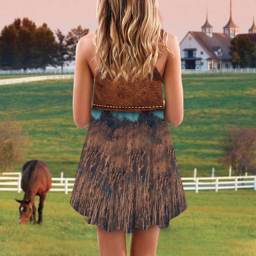 Horse Cool Leather Style - Summer Dress - Owl Ohh - Owl Ohh