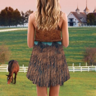 Horse Cool Leather Style - Summer Dress - Owl Ohh - Owl Ohh