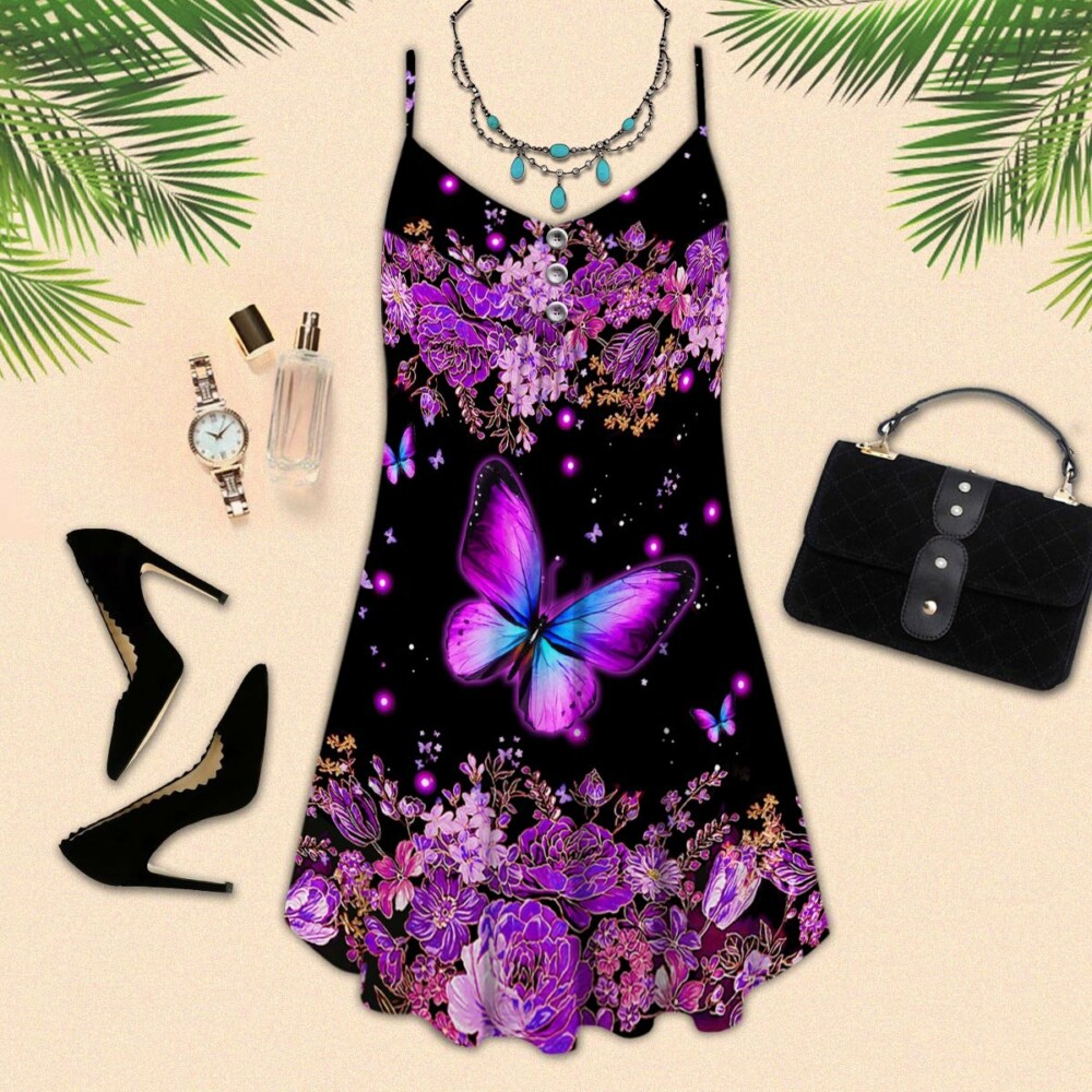 Butterfly In The Dark Area - Summer Dress - Owl Ohh - Owl Ohh