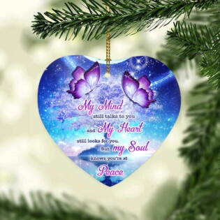Butterfly Remember You Forever - Heart Ornament - Owl Ohh - Owl Ohh