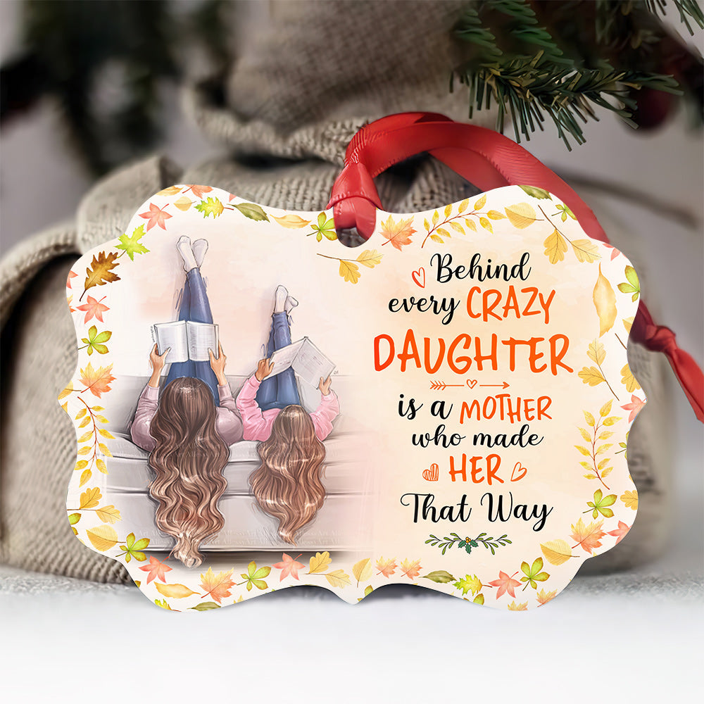 Family Behind Every Crazy Daughter - Horizontal Ornament - Owl Ohh - Owl Ohh