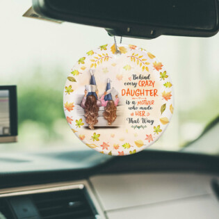 Family Behind Every Crazy Daughter - Circle Ornament - Owl Ohh - Owl Ohh