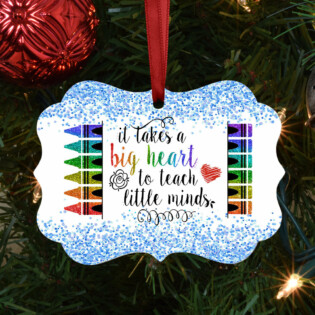 Teacher It Takes Big Hearts To Shape Little Minds - Horizontal Ornament - Owl Ohh - Owl Ohh