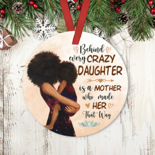 Family Mother Love Daughter - Circle Ornament - Owl Ohh - Owl Ohh