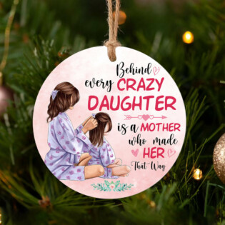 Family Mother Behind Daughter - Circle Ornament - Owl Ohh - Owl Ohh