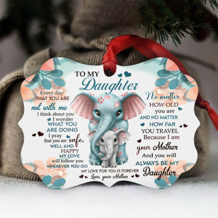 Elephant To My Daughter I Pray - Horizontal Ornament - Owl Ohh - Owl Ohh