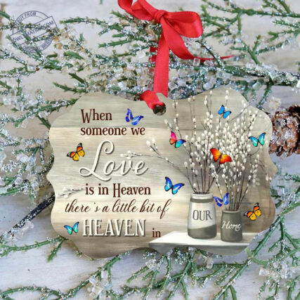Butterfly A Little Bit Of Heaven In Our Home - Horizontal Ornament - Owl Ohh - Owl Ohh