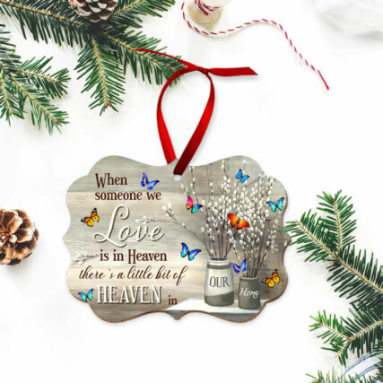 Butterfly A Little Bit Of Heaven In Our Home - Horizontal Ornament - Owl Ohh - Owl Ohh