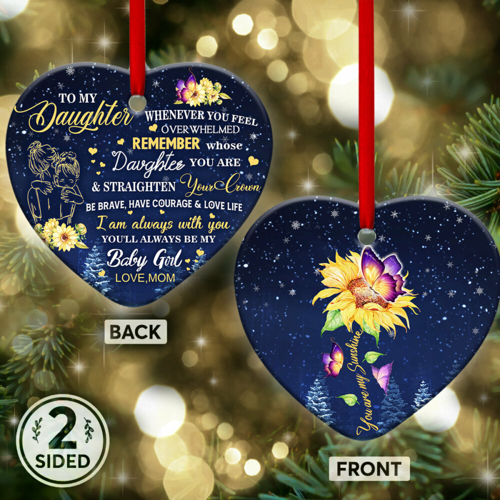 Family To My Daughter - Heart Ornament - Owl Ohh - Owl Ohh