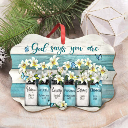 Lily Flower God Says - Horizontal Ornament - Owl Ohh - Owl Ohh