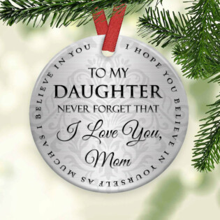 Daughter A Beautiful Gift To My Daughter - Circle Ornament - Owl Ohh - Owl Ohh