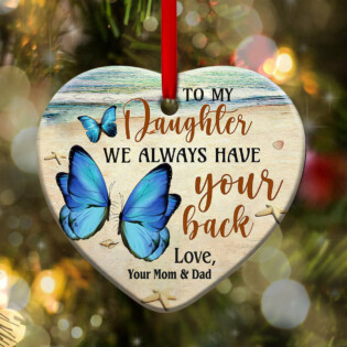 Butterfly To My Daughter - Heart Ornament - Owl Ohh - Owl Ohh