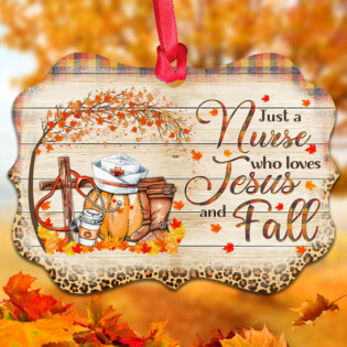 Nurse Faith Fall Girl - Horizontal Ornament - Owl Ohh - Owl Ohh