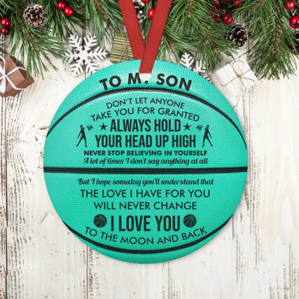 Basketball To My Son - Circle Ornament - Owl Ohh - Owl Ohh